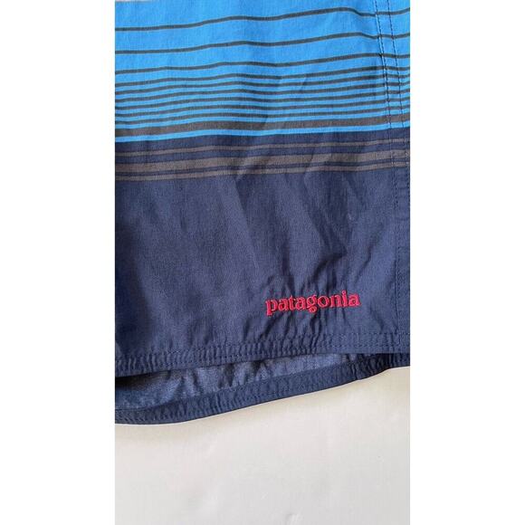 Patagonia Blue Stripe Shorts Men 32 Wavefarer Boardshorts 86621 Gorpcore - Picture 2 of 8